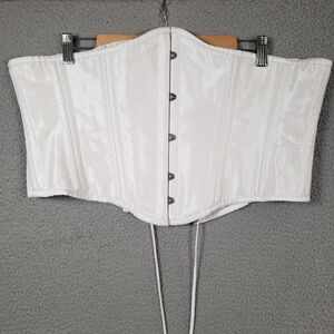 Strong Steel Boned White WaistTrainer Corset 36 Inch